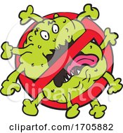 Poster, Art Print Of Coronavirus Stamped Cartoon
