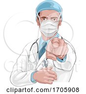 Poster, Art Print Of Doctor Wants Or Needs You Pointing Medical Concept