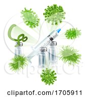 Poster, Art Print Of Vaccine Syringe Virus Vaccination Medical Concept