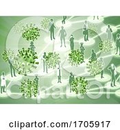 Poster, Art Print Of Virus Cells Viral Spread Pandemic People Concept
