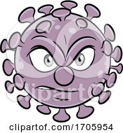 Cartoon Angry Coronavirus