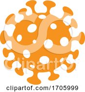 Poster, Art Print Of Orange Coronavirus