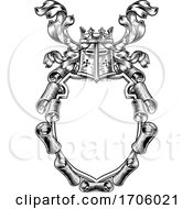 Poster, Art Print Of Scroll Shield Crest Royal Coat Of Arms