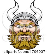 Poster, Art Print Of Viking Warrior Mascot Cartoon