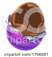 Poster, Art Print Of Easter Egg Chocolate Broken Open