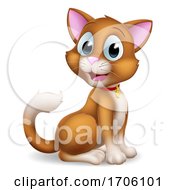 Poster, Art Print Of Cat Cartoon Pet Kitten Cute Animal Character