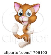 Poster, Art Print Of Cat Cartoon Pet Kitten Cute Animal Character Sign