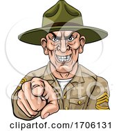 Army Bootcamp Drill Sergeant Soldier Ponting by AtStockIllustration