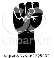 Poster, Art Print Of Fist Propaganda Protest Revolution Hand Sign