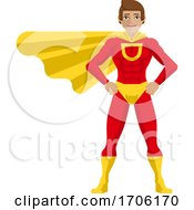 Poster, Art Print Of Super Hero Man Cartoon