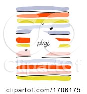Poster, Art Print Of Creative Design Template With Abstract Colorful Horizontal Lines