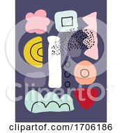 Poster, Art Print Of Creative Art Design Template With Abstract Organic Shapes In Pastel Colors
