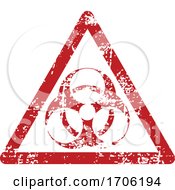 Poster, Art Print Of Distressed Biohazard Warning Sign