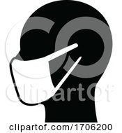 Poster, Art Print Of Person Wearing A Covid 19 Coronavirus Face Mask