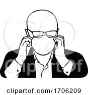 Poster, Art Print Of Person Wearing A Covid 19 Coronavirus Face Mask