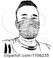 Poster, Art Print Of Person Wearing A Covid 19 Coronavirus Face Mask