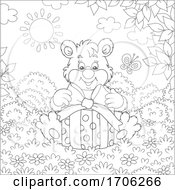 Poster, Art Print Of Bear Opening A Gift