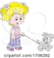 Poster, Art Print Of Girl And Dog