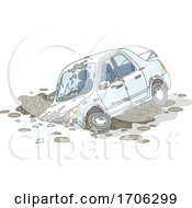 Poster, Art Print Of Car Wrecked In Mud