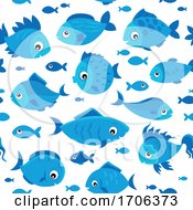 Poster, Art Print Of Fish Background Seamless Pattern