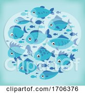 Poster, Art Print Of Blue Fish