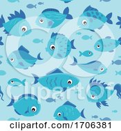 Poster, Art Print Of Fish Background Seamless Pattern