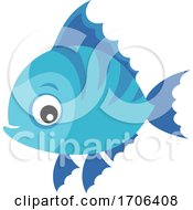 Poster, Art Print Of Blue Fish