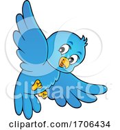 Poster, Art Print Of Cute Happy Bluebird