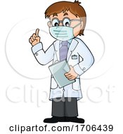Poster, Art Print Of Male Doctor Wearing A Mask