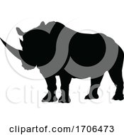 Poster, Art Print Of Rhino Animal Silhouette