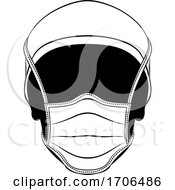 Poster, Art Print Of Doctor Wearing Ppe Protective Face Mask Icon
