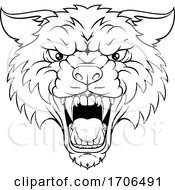 Poster, Art Print Of Wolf Or Werewolf Monster Scary Dog Angry Mascot