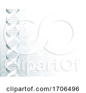Poster, Art Print Of Dna Double Helix Molecule Background