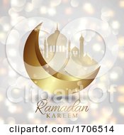 Poster, Art Print Of Ramadan Kareem Background On A Bokeh Lights Design