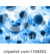 Poster, Art Print Of 3d Virus Cells On A Defocussed Medical Background