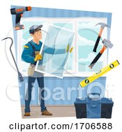Poster, Art Print Of Man Hanging Windows