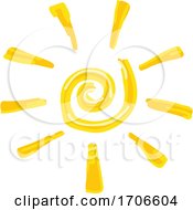 Poster, Art Print Of Finger Paint Styled Sun