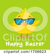 Yellow Chick Wearing Shades With Happy Easter Text