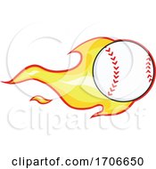 Poster, Art Print Of Flaming Baseball