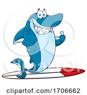 Poster, Art Print Of Cartoon Surfer Shark