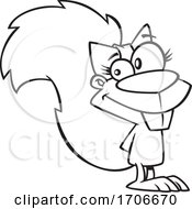Cartoon Flirty Female Squirrel by toonaday