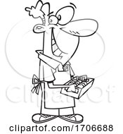 Poster, Art Print Of Cartoon Male Grocer