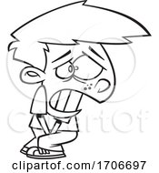 Poster, Art Print Of Cartoon Boy Having To Go Pee Really Bad
