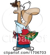 Poster, Art Print Of Cartoon Male Grocer