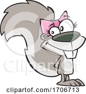 Poster, Art Print Of Cartoon Flirty Female Squirrel