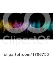 Poster, Art Print Of Abstract Background With Graphic Equaliser Design