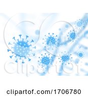 Poster, Art Print Of Medical Background With Abstract Virus Cells - Global Pandemic