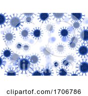 Poster, Art Print Of Abstract Virus Cells Background - Covid 19 Global Pandemic Design