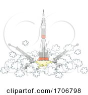 Poster, Art Print Of Launching Rocket