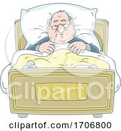 Poster, Art Print Of Cartoon Man Sick With The Flu